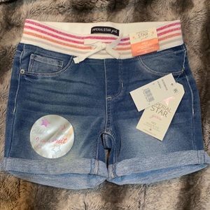 NWT Imperial Star Knit Denim Shorts Med Wash Size8